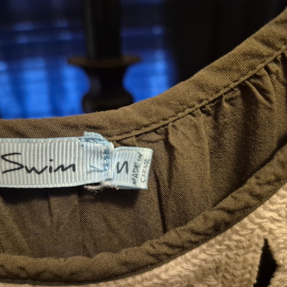 Solitaire Swim Women's Olive Green Top - Picture 2 of 7